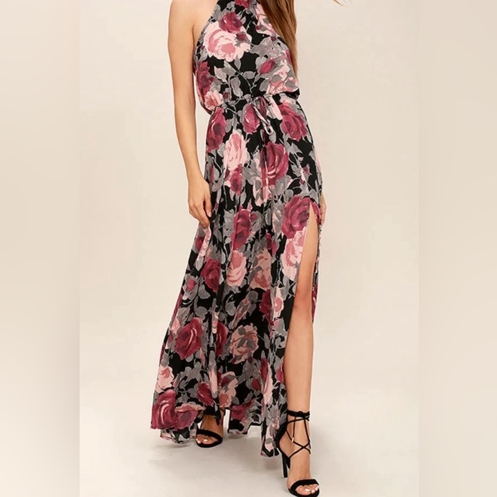 Lulus Dark floral Dress